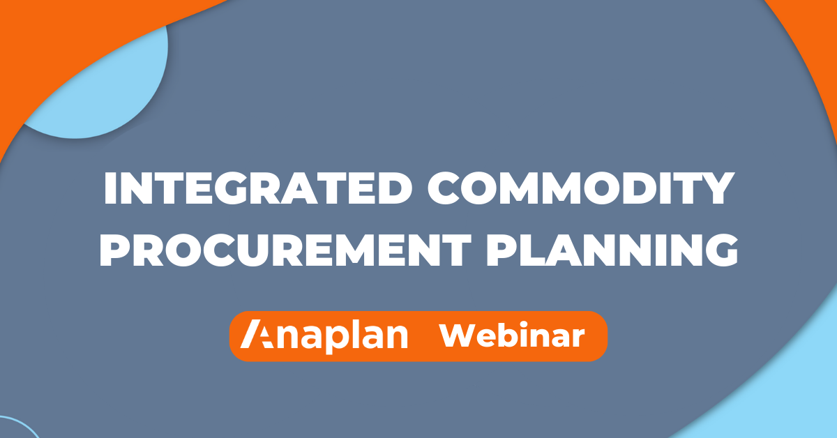 Connected Planning for Procurement Commodity Procurement Operations